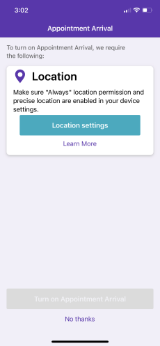 location settings